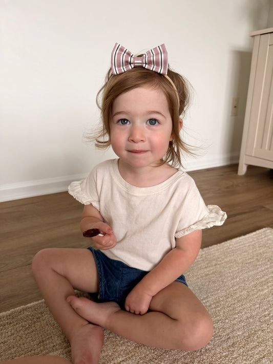 The Americana Stripe - Newborn Bow (Limited Drop)