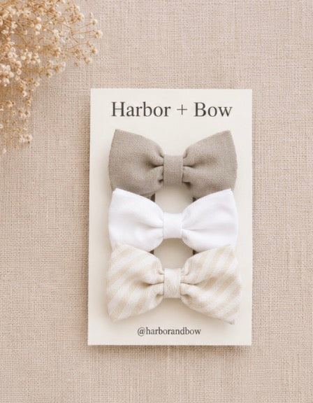 The Signature Harbor Set - 3 Mini Bows