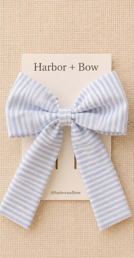 The Tide - Statement Bow (Blue Stripe)