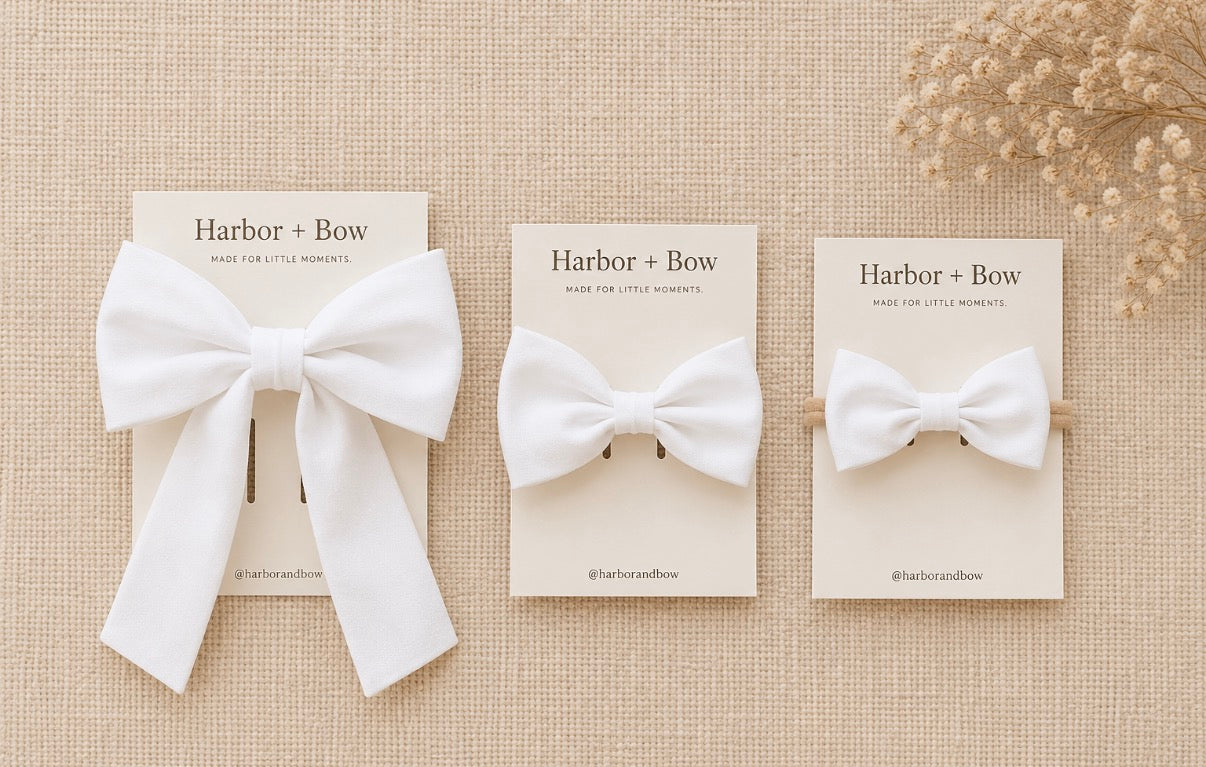 The Drift - Mini Bow (Classic White)