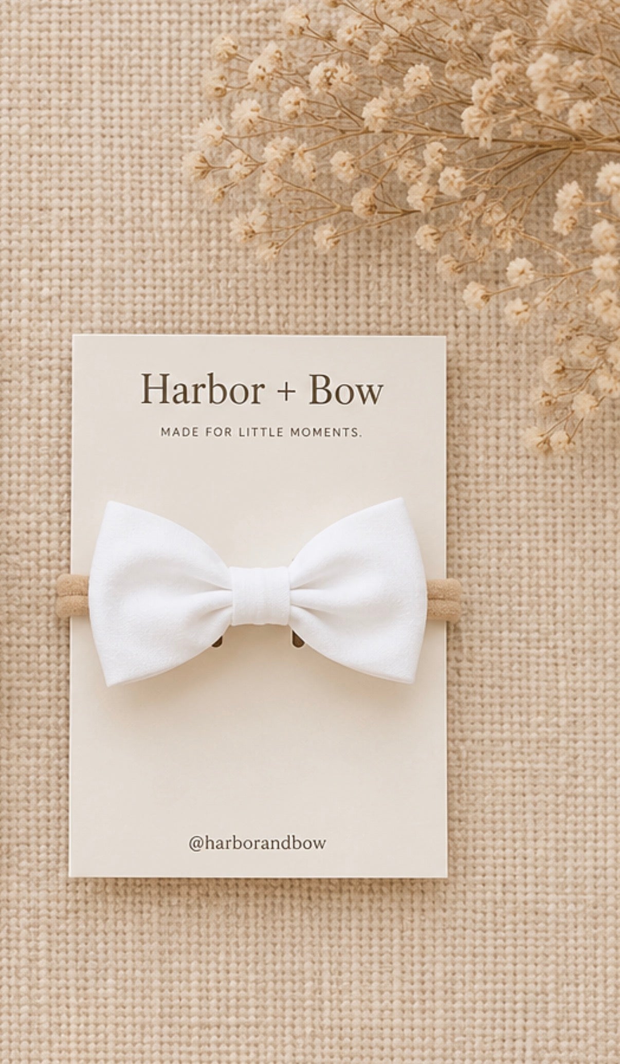 The Drift - Newborn Bow (Classic White)