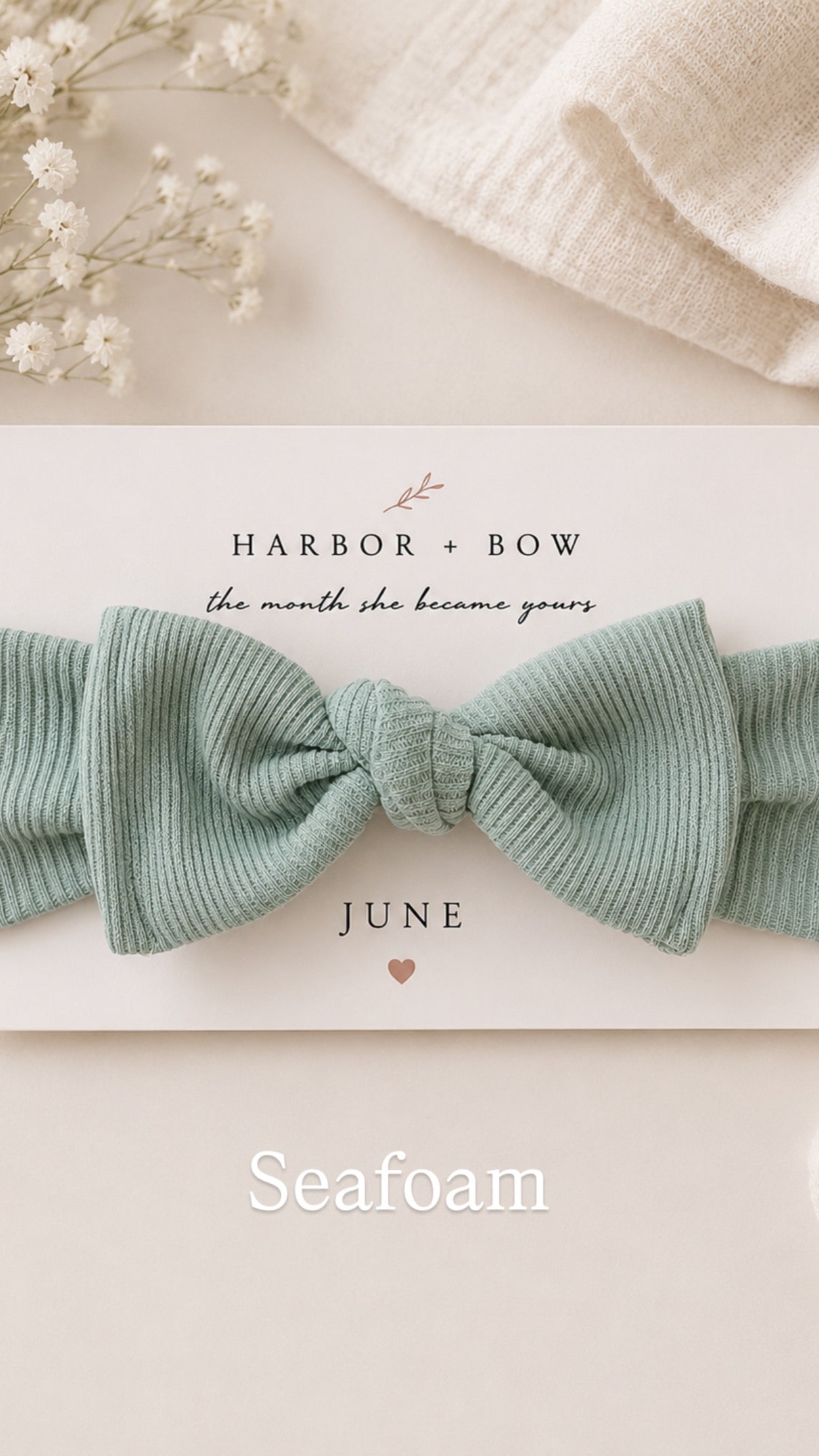The Month She Became Yours™ | Newborn Keepsake Bow