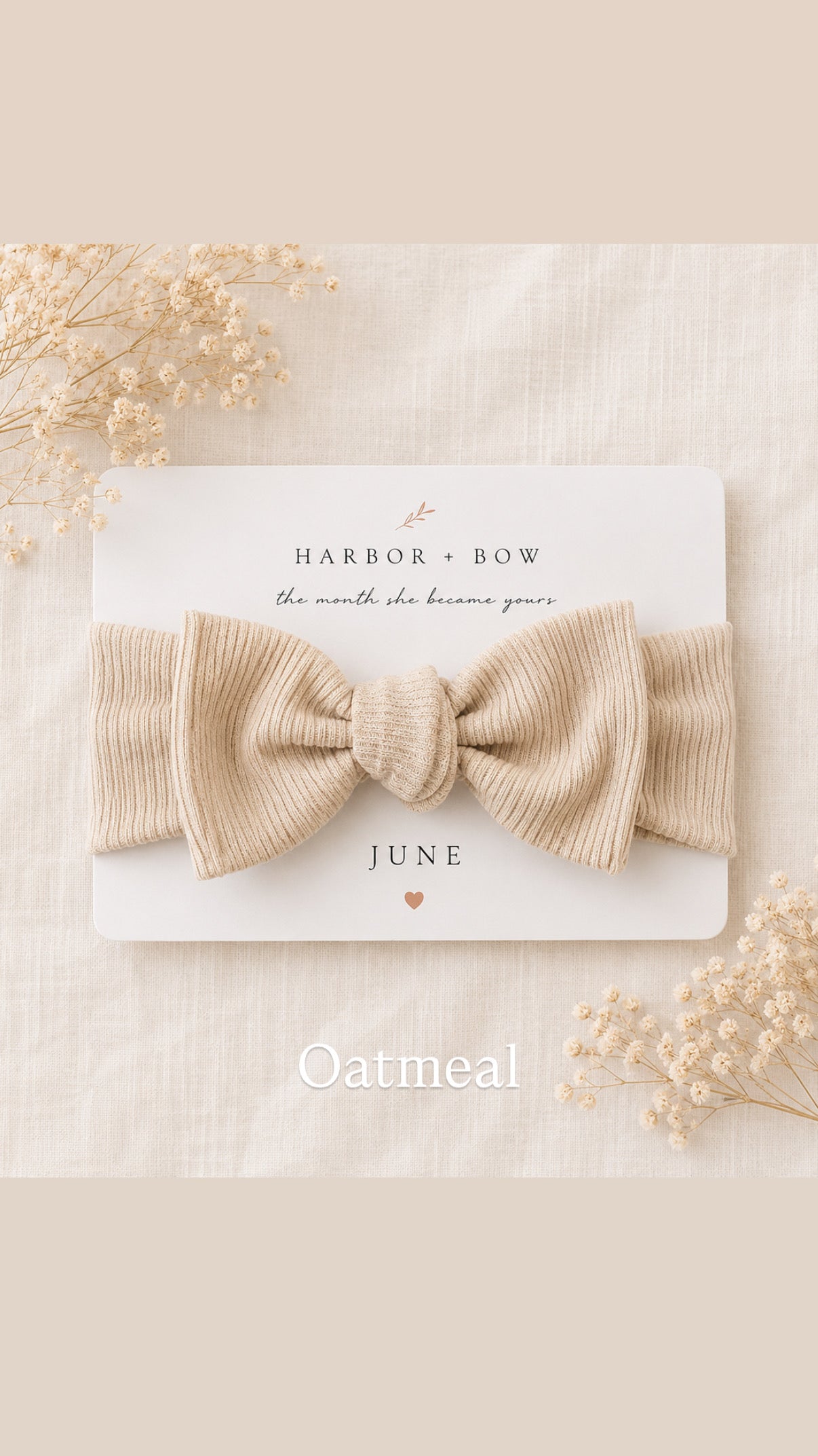 The Month She Became Yours™ | Newborn Keepsake Bow