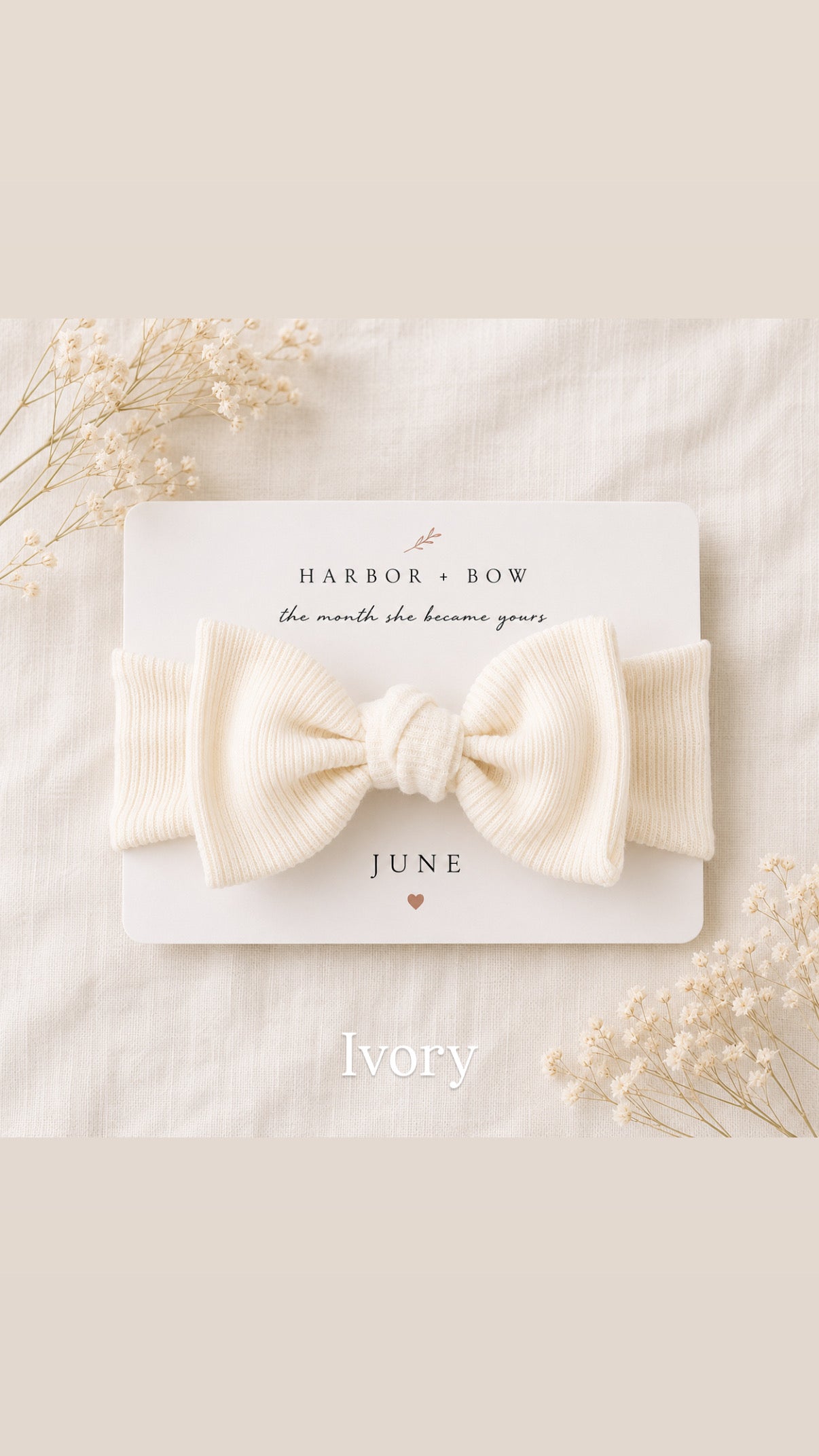 The Month She Became Yours™ | Newborn Keepsake Bow