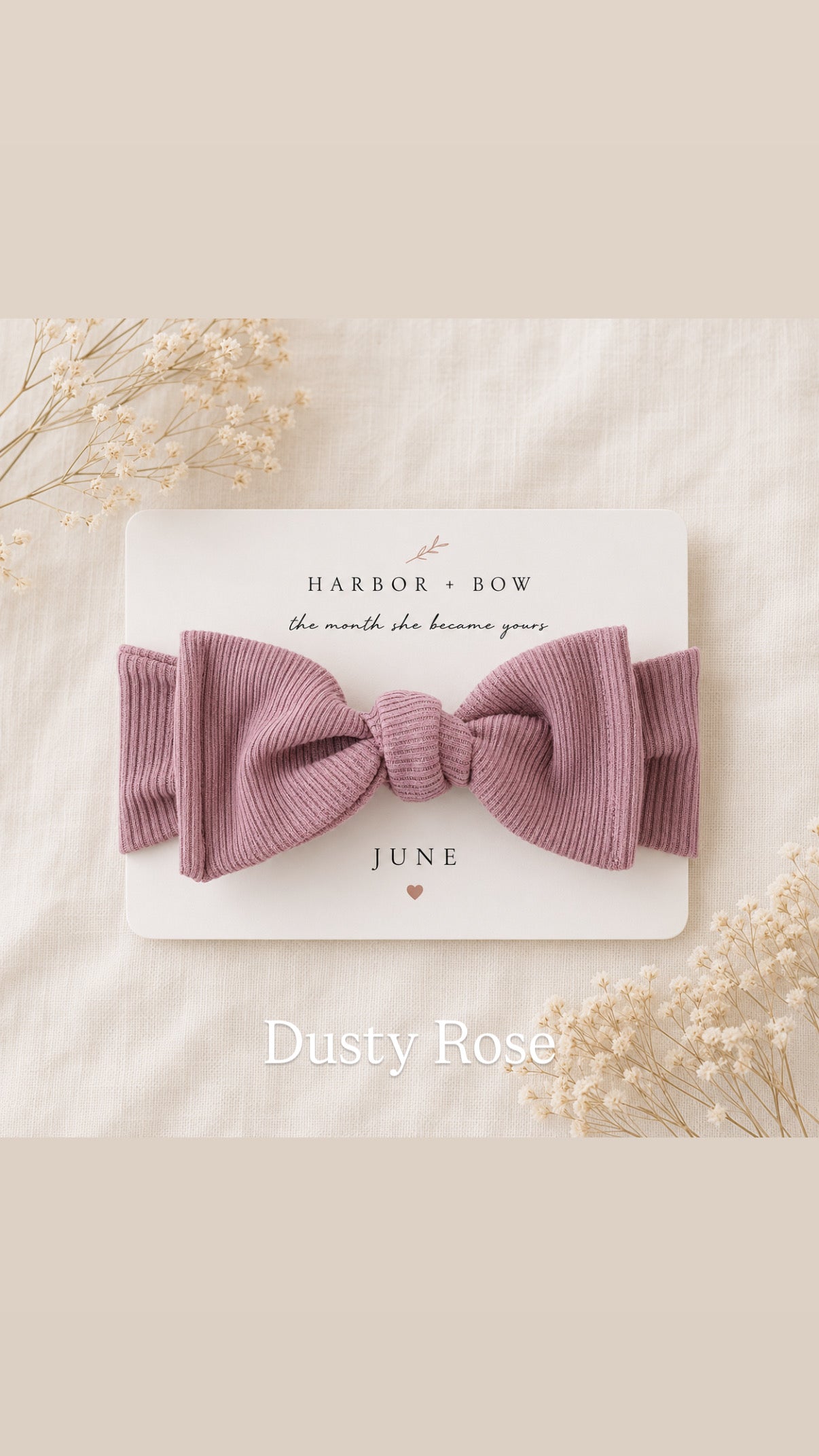 The Month She Became Yours™ | Newborn Keepsake Bow