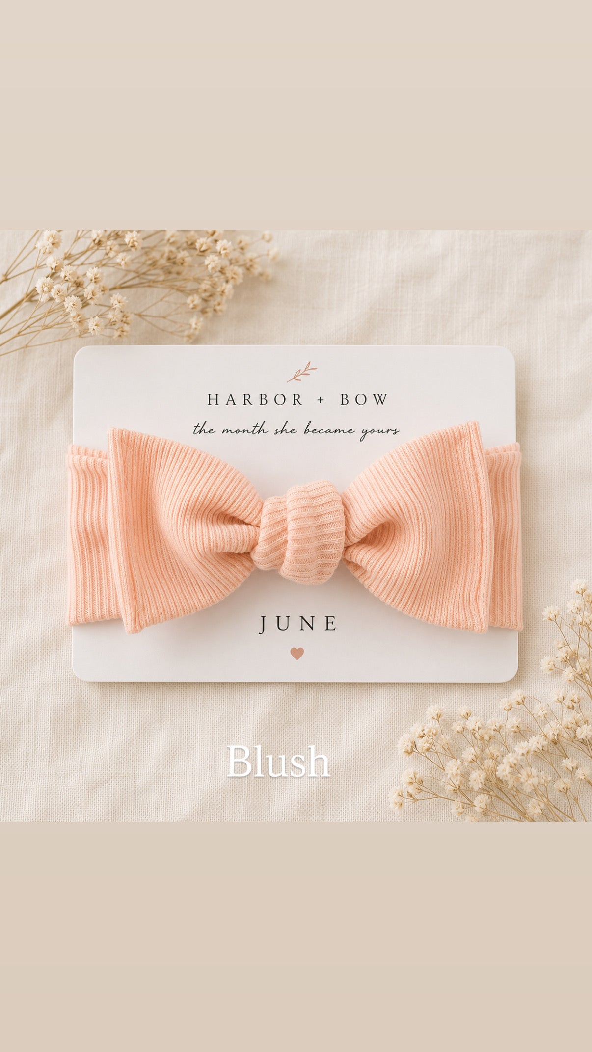 The Month She Became Yours™ | Newborn Keepsake Bow