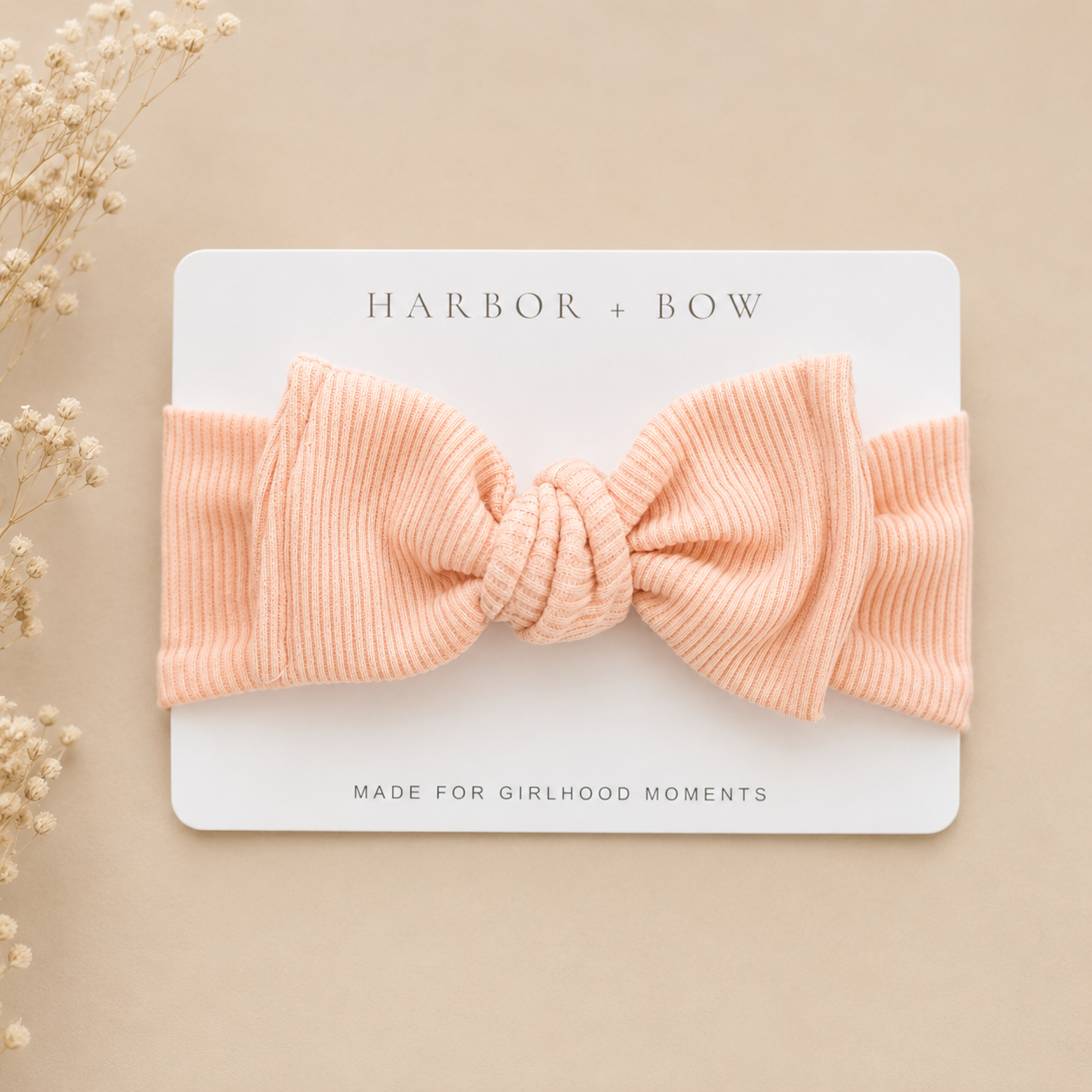 Newborn Headband Bow - Blush