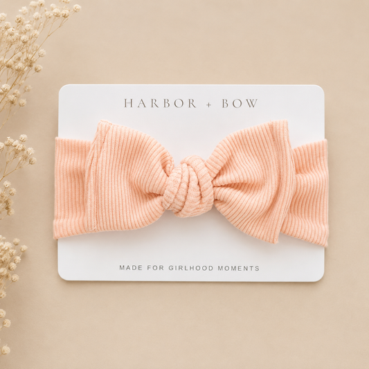 Newborn Headband Bow - Blush