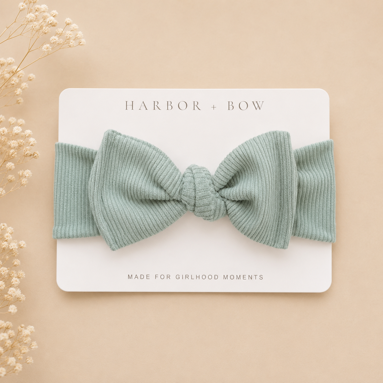 Newborn Headband Bow - Seafoam